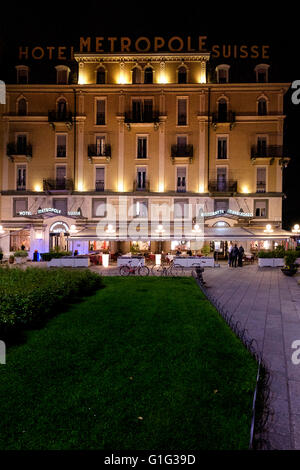 Italien, Comer See, Hotel Metropole Suisse Stockfoto