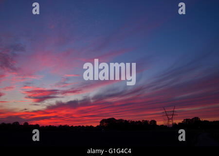 Sonnenuntergang am Abend Stockfoto