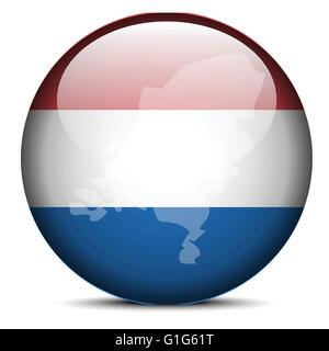 Vektor-Bild - Karte anklicken der Flagge des Königreichs der Niederlande Stock Vektor