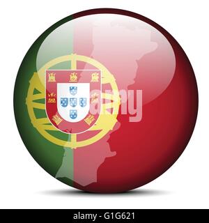 Vektor-Bild - Karte auf die Schaltfläche melden der portugiesischen Republik, Portugal Stock Vektor
