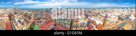 Panorama-Cadiz-Spanien Stockfoto