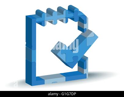 EPS 10 Vektor-Illustration - Symbol im Puzzle zu tun Stock Vektor