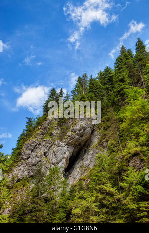 Rock Höhleneingang in die Seite eines Berges. Tatra, Polen. Stockfoto