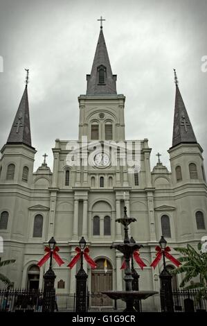 18. Jahrhundert St. Louis Kathedrale im French Quarter von New Orleans Louisiana Stockfoto