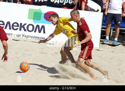 Strand Fußball Freundschaftsspiel Ukraine V Russland am 28. Mai 2011 in Kiew, Ukraine Stockfoto