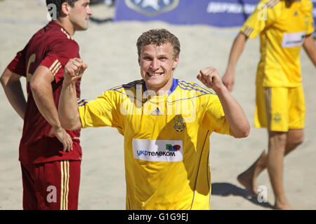 Strand Fußball Freundschaftsspiel Ukraine V Russland am 28. Mai 2011 in Kiew, Ukraine Stockfoto