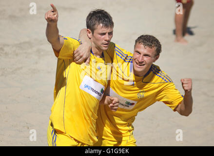 Strand Fußball Freundschaftsspiel Ukraine V Russland am 28. Mai 2011 in Kiew, Ukraine Stockfoto