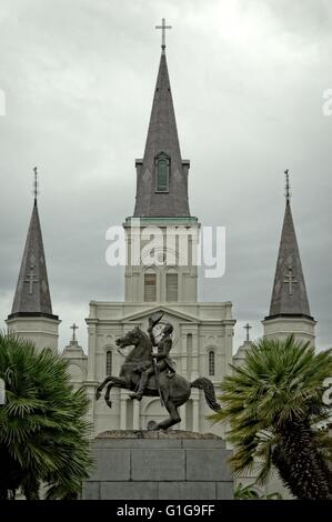 18. Jahrhundert St. Louis Kathedrale im French Quarter von New Orleans Louisiana Stockfoto