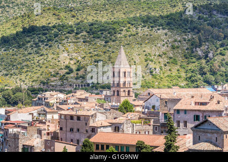 Blick von der Dachterrasse der Stadt Tivoli von Villa d ' Este, eine Villa in Tivoli, in der Nähe von Rom, Italien Stockfoto