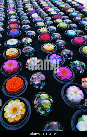 Seife schnitzen, traditionellem Handwerk Souvenir aus Chiang Mai, Thailand Stockfoto