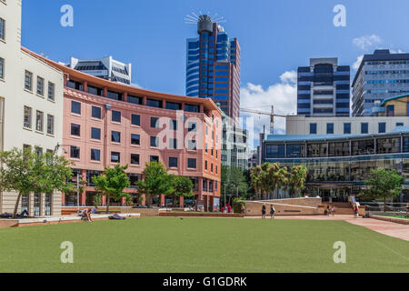 Civic Square, Wellington, Neuseeland Stockfoto