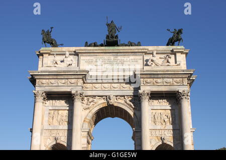 Bogen des Friedens, Porta Sempione. Mailand (Italien) Stockfoto