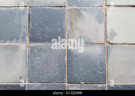 Nahaufnahme von einem staubigen und glatte Pflaster von oben gesehen. Stockfoto