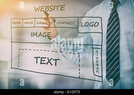 Web-Entwicklung Design Designer Seo-Content - stock Bild Stockfoto