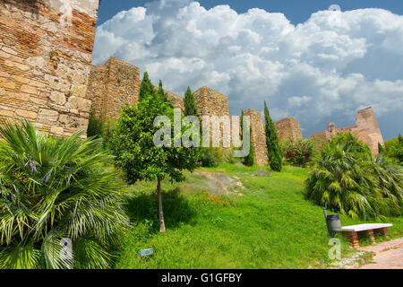 Die Alcazaba von Málaga Jahrhundert X in der arabischen Zeit in Malaga Spanien Stockfoto