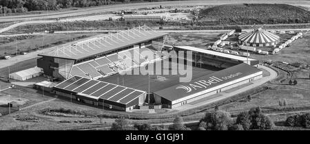 Luftbild von salford sharks Rugby Stadion Stockfoto