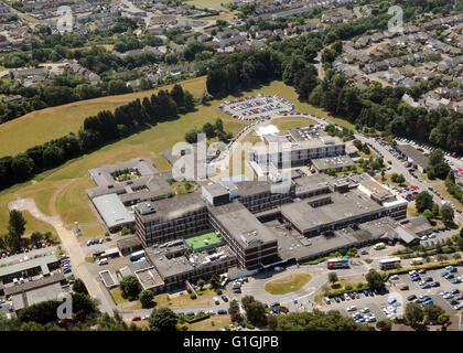 Luftaufnahmen von Norddevon Hubschrauber North Devon District Hospital Barnstaple entnommen Stockfoto