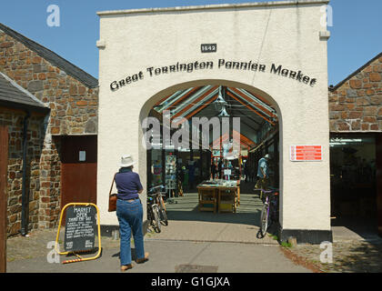 Pannier Markt Torrington historischen Marktstadt und Bürgerkrieg Website Nord-Devon Stockfoto