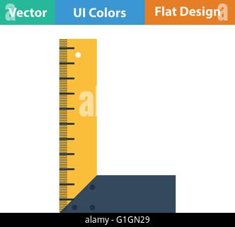 Flache Design-Ikone der Geo in Ui-Farben. Vektor-Illustration. Stock Vektor