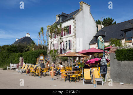 La Cassonade Bar, Ile de Batz, in der Nähe von Roscoff, Finistere, Bretagne, Frankreich, Europa Stockfoto