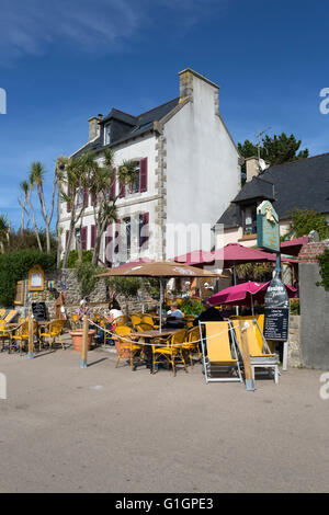 La Cassonade Bar, Ile de Batz, in der Nähe von Roscoff, Finistere, Bretagne, Frankreich, Europa Stockfoto