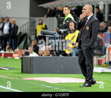 Mailand, Italien. 14. Mai, 2016: Cristian Brocchi Gesten während der Serie A Fußballspiel zwischen AC Milan und AS Roma. Bildnachweis: Nicolò Campo/Alamy Live-Nachrichten Stockfoto