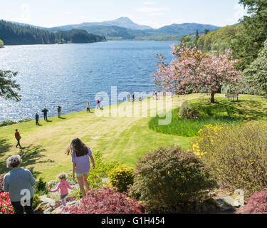 Aberfoyle, Scotland, UK - 15. Mai 2016: UK Wetter: einem schönen hellen Frühlingstag und einen atemberaubenden Blick auf Ben Lomond und Loch Ard begrüßt Besucher Dun Dubh - ein Garten heute unter Schottlands Gärten geöffnet.  Schottlands Gärten (The National Gardens Scheme Schwester Organisation) ist ein eingetragener Verein, die Mittel für die würdige Wohltätigkeitsorganisationen auslöst durch die Öffnung der Gärten von Gartenbau Interesse aller Größen in ganz Schottland an die Öffentlichkeit zu erleichtern. Bildnachweis: Kay Roxby/Alamy Live-Nachrichten Stockfoto