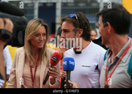 Circuit de Barcelona, Spanien. 15. Mai 2016. Spanische Formel 1 Grand Prix. McLaren-Honda - Fernando Alonso im Fahrerlager Credit: Action Plus Sport/Alamy Live News Stockfoto