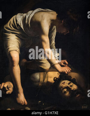 Caravaggio (1571-1610), David mit dem Kopf von Goliath, ca.1600. Stockfoto