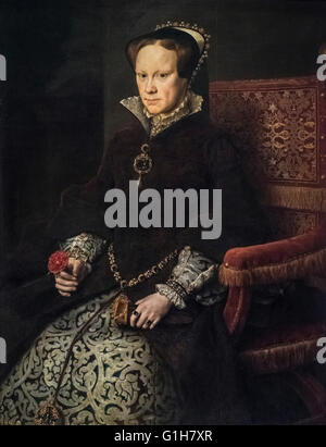 Antonis Mor (1517-1576), Mary Tudor (1516 – 1558), Königin von England, zweite Ehefrau von Philipp II., 1554. Stockfoto