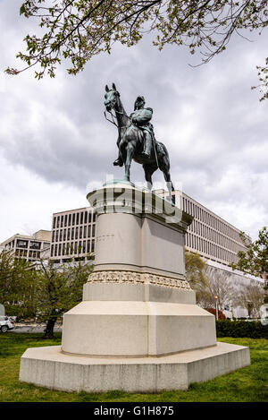 Leutnant General Winfield Scott Equestrian Statue, Scott Circle, Washington DC Stockfoto