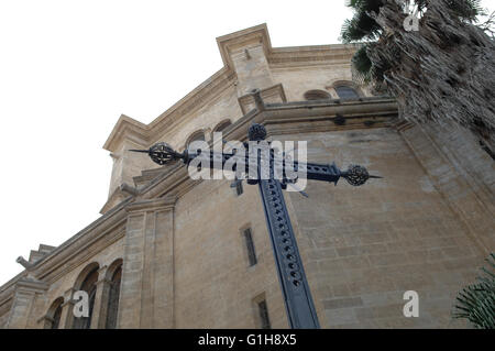 Kreuz, Erlösung neben Kathedrale von malaga Stockfoto