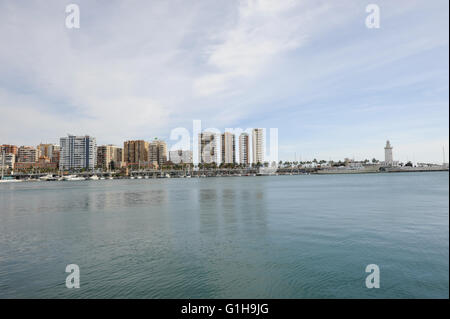 Hafen, Hafen, Málaga, Muelle Uno Stockfoto