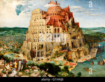 Der Turmbau zu Babel - Pieter Bruegel der ältere Stockfoto