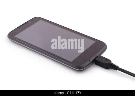 Smart Phone, isoliert auf weiss. Beiden Clipping-Pfad im Inneren getrennt für PDA und Bildschirm. Stockfoto