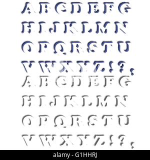 Satz von Buchstaben. Halbton-Alphabet Stock Vektor