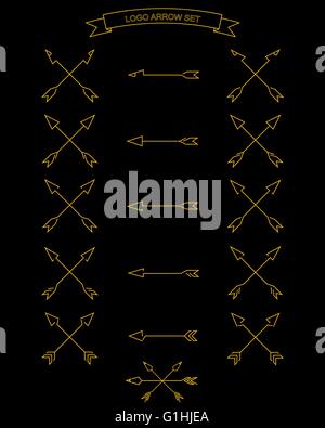 Schlacht-Pfeile-set Stock Vektor