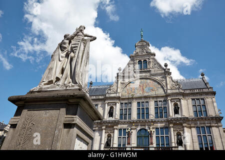 National Theater. Sint-Baafs-Platz. Gent. Flandern. Belgien. Stockfoto