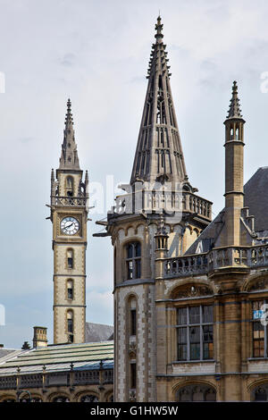 Postal Service-Gebäude. Graslei. Gent. Flandern. Belgien. Stockfoto