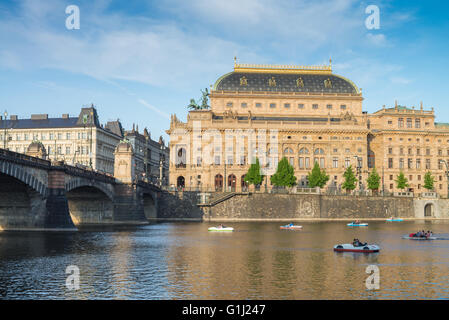 Das Nationaltheater (Národní Divadlo), Prag, Tschechische Republik, Europa Stockfoto