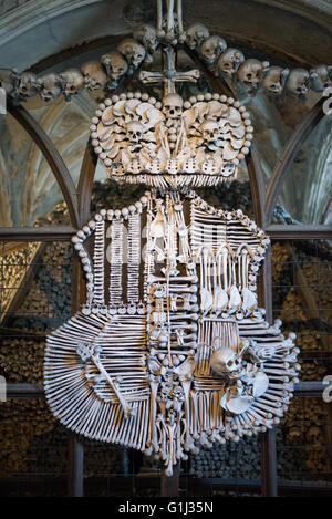 Innen Ansicht der Friedhof Kirche, Kutna Hora, Tschechien, EU, Europa Stockfoto