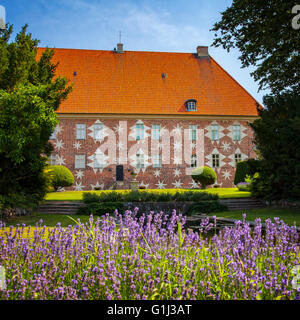 Bild der englischen Gärten Schloss Krapperup in Schweden. Stockfoto