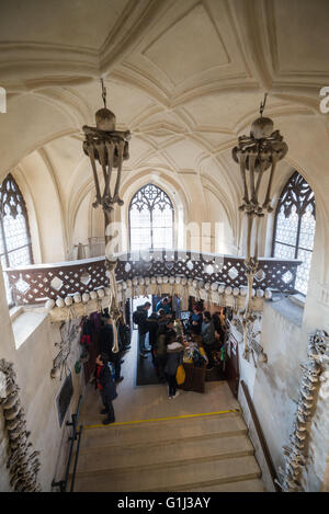 Innen Ansicht der Friedhof Kirche, Kutna Hora, Tschechien, EU, Europa Stockfoto