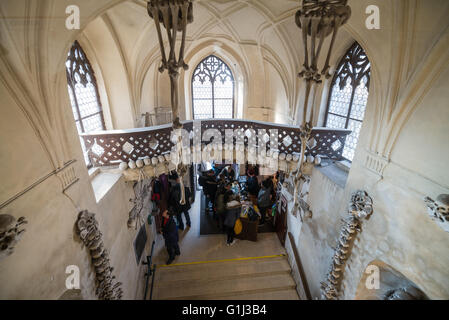 Innen Ansicht der Friedhof Kirche, Kutna Hora, Tschechien, EU, Europa Stockfoto