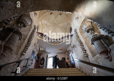 Innen Ansicht der Friedhof Kirche, Kutna Hora, Tschechien, EU, Europa Stockfoto