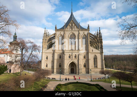 Kathedrale der Hl. Barbara und Nachbarschaft, Kutná Hora, Tschechische Republik, UNESCO, Stockfoto