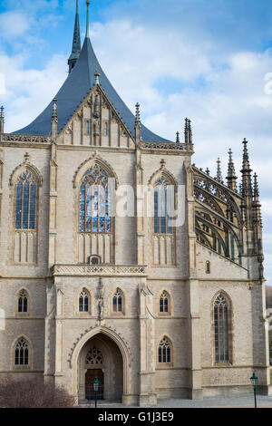 Kathedrale der Hl. Barbara und Nachbarschaft, Kutná Hora, Tschechische Republik, UNESCO, Stockfoto