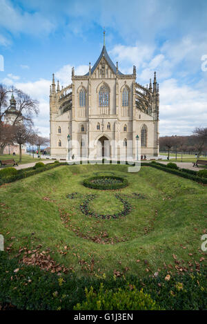 Kathedrale der Hl. Barbara und Nachbarschaft, Kutná Hora, Tschechische Republik, UNESCO, Stockfoto