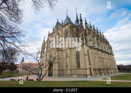 Kathedrale der Hl. Barbara und Nachbarschaft, Kutná Hora, Tschechische Republik, UNESCO, Stockfoto