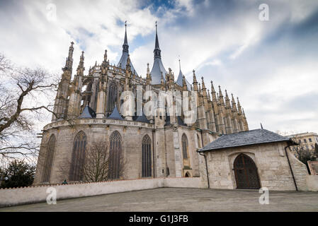 Kathedrale der Hl. Barbara und Nachbarschaft, Kutná Hora, Tschechische Republik, UNESCO, Stockfoto